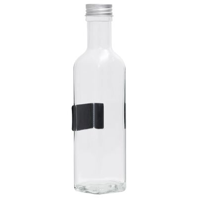 vidaXL Sklenené fľaše so skrutkovacím uzáverom 20 ks štvorcové 250 ml