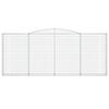 vidaXL Oblúkové gabiónové koše 4ks 400x30x160/180cm pozinkované železo