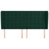 vidaXL Čelo postele so z&aacute;hybmi tmavozelen&yacute; 163x23x118/128 cm zamat