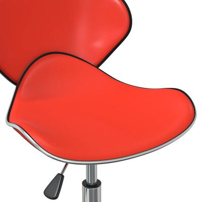 vidaXL Otočné jedálenské stoličky 6 ks červené umelá koža