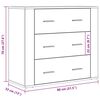 vidaXL Komoda staré drevo 80x33x70 cm kompozitné drevo