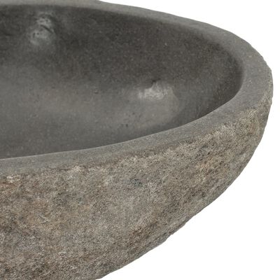 vidaXL Umývadlo, riečny kameň, oválne 29-38 cm