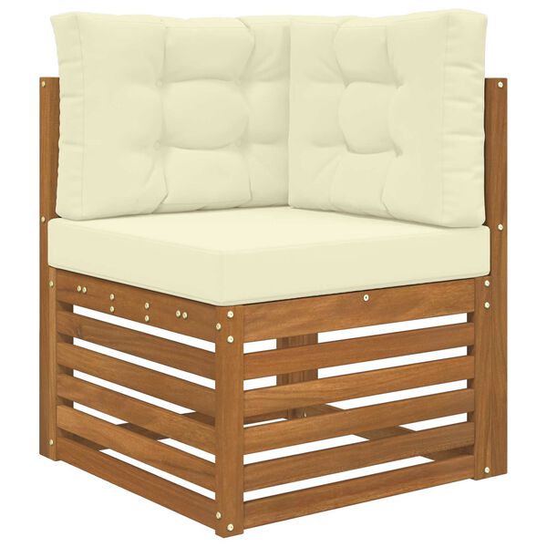 vidaXL Vank&uacute;&scaron; na vonkaj&scaron;iu pohovku 3 pcs Kr&eacute;mov&aacute; Polyester