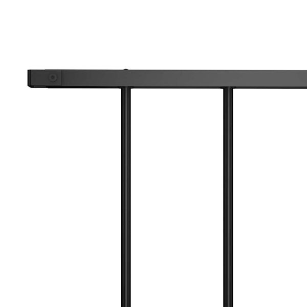 vidaXL Plotov&yacute; panel s pr&aacute;&scaron;kovou farbou, oceľ 1,63x0,75 m, čierny