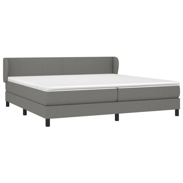 vidaXL Boxspring posteľ s matracom tmavosiv&aacute; 200x200 cm l&aacute;tka
