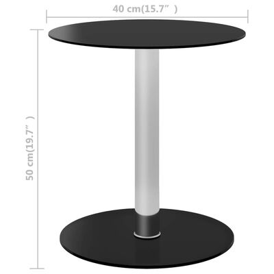 vidaXL Konferenčný stolík čierny 40 cm tvrdené sklo