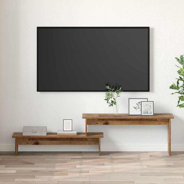 vidaXL Zostava TV skriniek Nástenný Staré drevo 180 x 30 x 43 cm