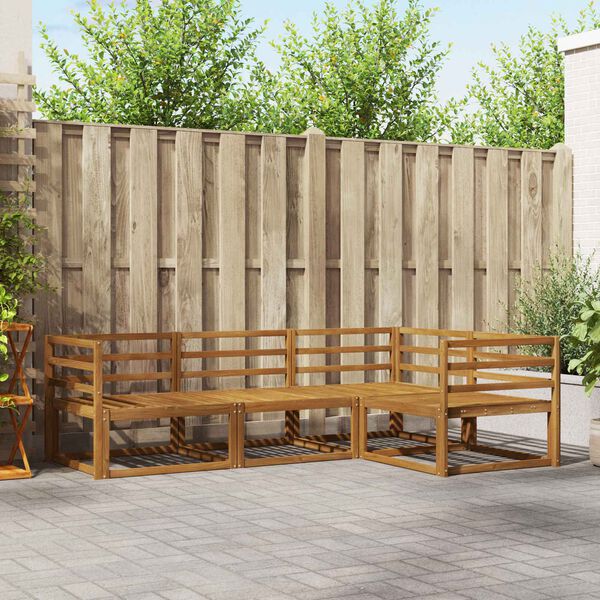 vidaXL Z&aacute;hradn&aacute; s&uacute;prava gaučov 4 pcs Pr&iacute;rodn&aacute; Pevn&eacute; ak&aacute;ciov&eacute; drevo