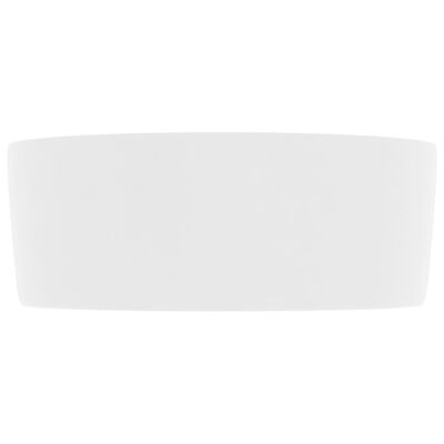vidaXL Luxusné umývadlo, okrúhle, matné biele 40x15 cm, keramika