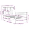vidaXL Posteľ s knižnicou bez matraca vosková 75x190 cm borovica