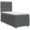 vidaXL Posteľ boxspring s matracom Tmavosiv&aacute; 80 x 200 cm L&aacute;tka