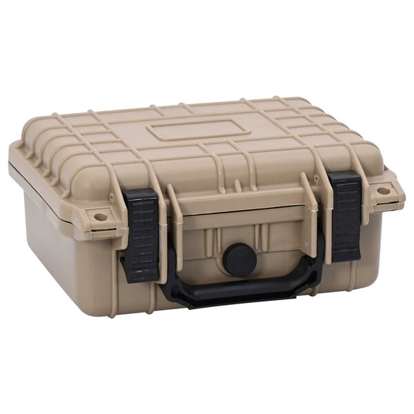 vidaXL Tvrdý obal Piesková 27 x 24.5 x 12.5 cm Polypropylén a ABS