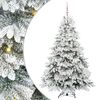 vidaXL Umel&yacute; vianočn&yacute; stromček s 300 LED-i Biela 180 cm PE a PVC