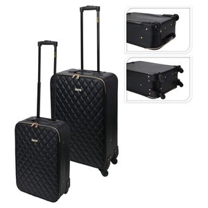 Dvojdielna sada kufrov ProWorld Quilt Design Black