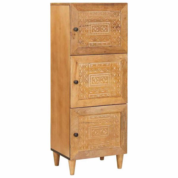 vidaXL Highboard s poličkou Svetlohnedá 40 x 33 x 110 cm mangový masív