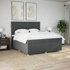 vidaXL Boxspring posteľ s matracom tmavosiv&aacute; 200x200 cm l&aacute;tka