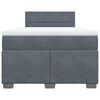 vidaXL Posteľn&yacute; r&aacute;m boxspring s matracom tmavosiv&yacute; 90x190 cm zamat