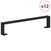 vidaXL Nohy n&aacute;bytku 12 ks Čierna 481 x 40,5 x 100 mm Železo