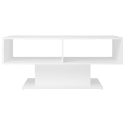 vidaXL Konferenčný stolík biely 103,5x50x44,5 cm drevotrieska