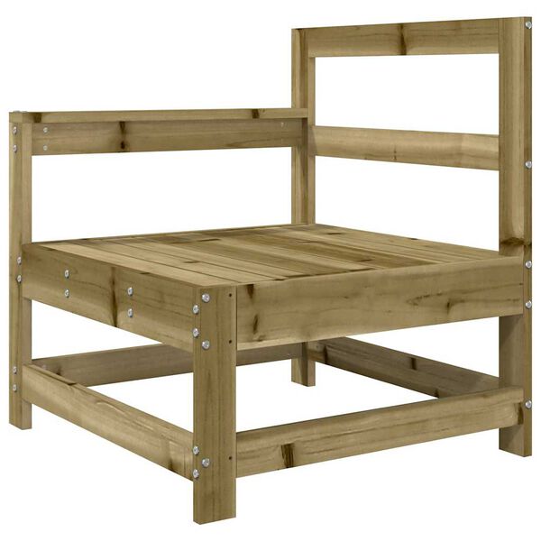 vidaXL Záhradná stolička s vankúšmi impregnovaná borovica