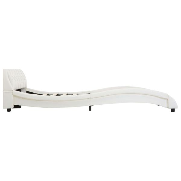 vidaXL Posteľn&yacute; r&aacute;m, biely, umel&aacute; koža 140x200 cm