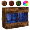 vidaXL TV n&aacute;stenn&aacute; skrinka s LED svetlami dymov&yacute; dub 78,5x30x60,5 cm
