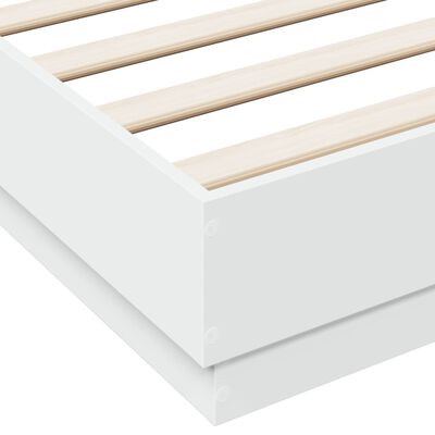 vidaXL Posteľný rám biely 140x200 cm kompozitné drevo
