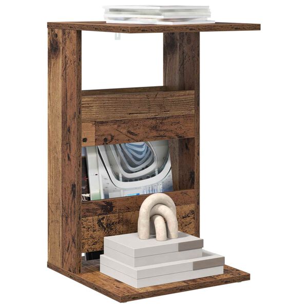 vidaXL Bočn&yacute; st&ocirc;l Star&eacute; drevo 40 x 35 x 60,5 cm Kompozitn&eacute; drevo