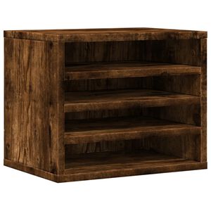 vidaXL Organiz&eacute;r na st&ocirc;l dymov&yacute; dub 36x26x29,5 cm kompozitn&eacute; drevo