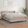 vidaXL Boxspring posteľ s matracom kapučínová 140x190 cm umelá koža