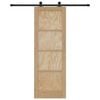 vidaXL Posuvn&eacute; dvere Pr&iacute;rodn&aacute; a čierna 73,5 x 211 cm