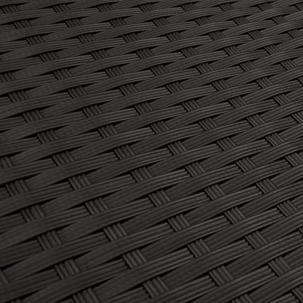 vidaXL 9-dielna záhradná jedálenská sada s vankúšmi čierna polyratan