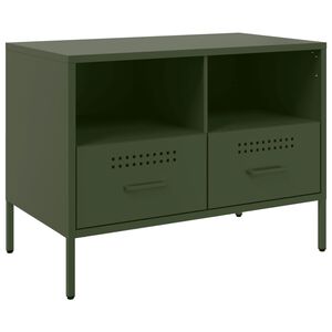 vidaXL TV skrinka olivovozelen&aacute; 68x39x50,5 cm oceľ