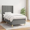 vidaXL Boxspring posteľ s matracom tmavosiv&aacute; 90x200 cm l&aacute;tka