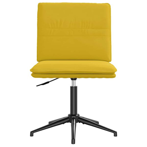 vidaXL Jedálenské stoličky 4 ks žlté zamatové