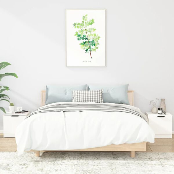 vidaXL Nočné stolíky 2 ks biele 40x39x40 cm