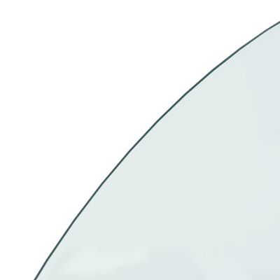 vidaXL Krbová sklenená doska polkruhová 1200x500 mm