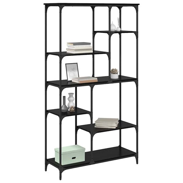 vidaXL Reg&aacute;l na knihy Čierny dub 99 x 35,5 x 176 cm Kompozitn&eacute; drevo