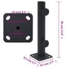 vidaXL Podstavec na slnečník pre tyč Ø32/34/38 mm matná čierna oceľ