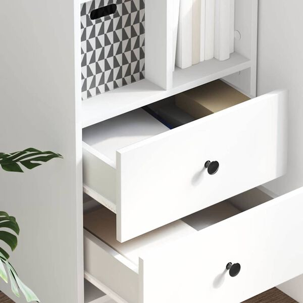 vidaXL Highboard so zásuvkou Biela 45.5 x 34 x 127 cm Kompozitné drevo