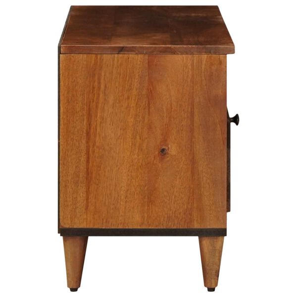 vidaXL TV skrinka Orech 100 x 33 x 46 cm Mas&iacute;vne mango drevo