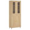 vidaXL Vysok&aacute; skrinka dub sonoma 69,5x34x180 cm spracovan&eacute; drevo