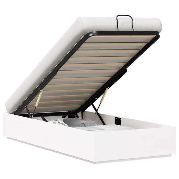 vidaXL Otomanov&yacute; posteľn&yacute; r&aacute;m Biely 80 x 200 cm Mas&iacute;vna borovica