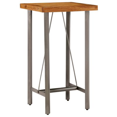 vidaXL Barový stôl, masívne recyklované teakové drevo, 60x60x107 cm