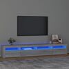 vidaXL TV skrinka s LED svetlami siv&aacute; sonoma 240x35x40 cm