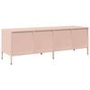 vidaXL TV skrinka ružová 135x39x43,5 cm oceľ valcovaná za studena