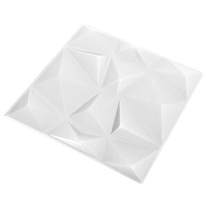vidaXL N&aacute;stenn&eacute; panely 12 ks 50 x 50 cm Diamond Biele XPS Pena