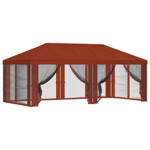 vidaXL Kryt alt&aacute;nku s bočn&yacute;mi stenami Tehlov&aacute; 600,5 x 300,5 cm