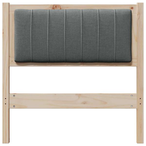 vidaXL Čalúnené čelo postele Hnedá 75 cm Masívne borovicové drevo