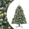 vidaXL Umel&yacute; vianočn&yacute; stromček Zelen&aacute; 150 cm PVC, plast a oceľ